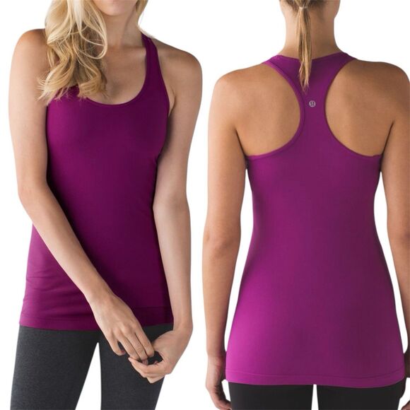 Lululemon Cool Racerback Tank Top Women 4 Regal Plum Purple Stretch Yoga Gym Run - Picture 1 of 6